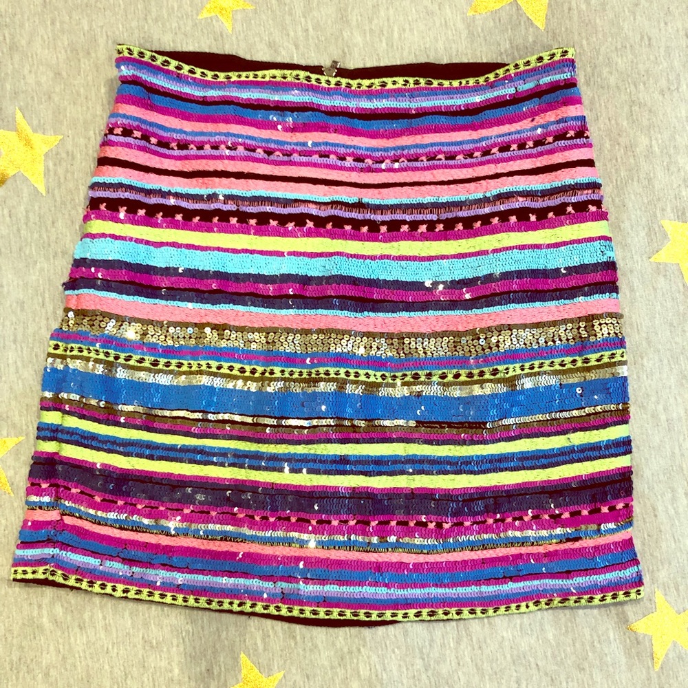 Colorfull sequin mini skirt, size S